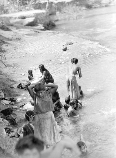 Washing at the River Near Tehuantepec, Mexico by Tina Modotti